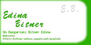 edina bitner business card